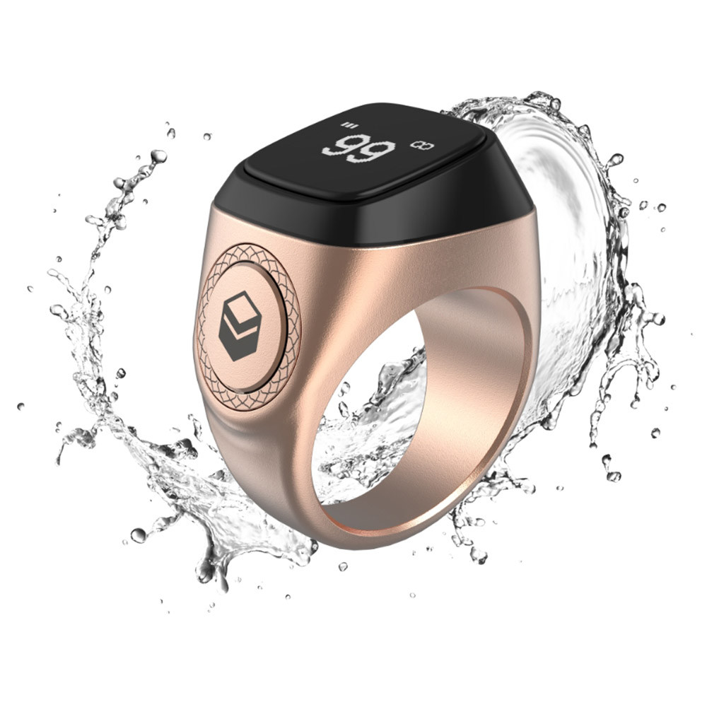 Смарт кольцо-тасбих Zikir Ring IQIBLA M0220RG (Rose Gold, 20 мм, металл) - фото 1 - id-p106004373