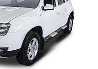 Алюминиевые пороги + комплект крепежа RIVAL Nissan Terrano 2014-
