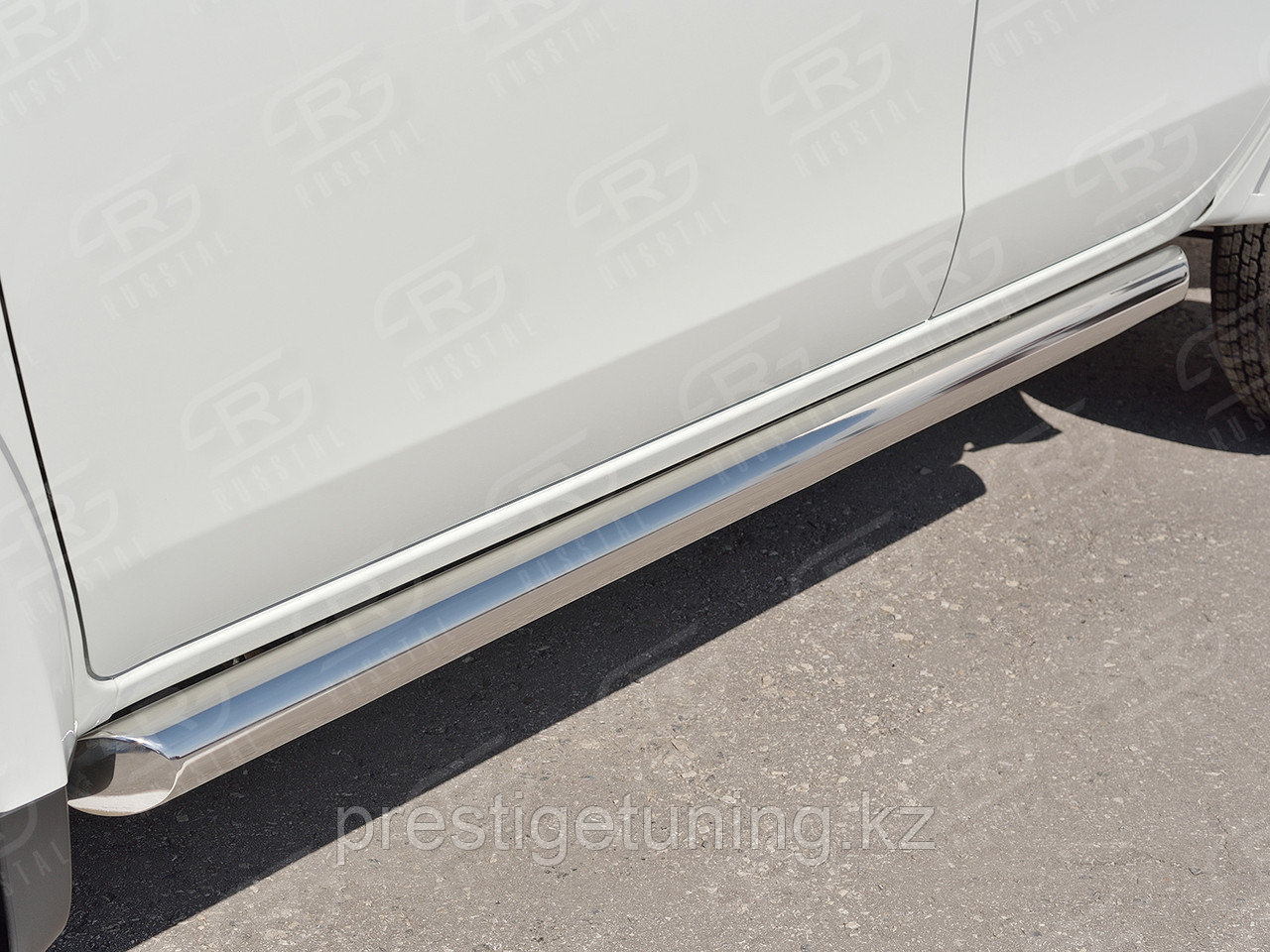 Пороги труба d76 (вариант 1) Mitsubishi L200 2015-19 - фото 2 - id-p106005173