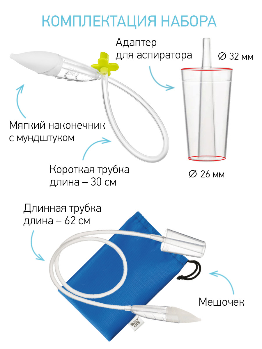 ROXY-KIDS Аспиратор назальный детский соплеотсос с насадкой на пылесос - фото 6 - id-p106005468