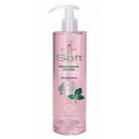 B.J.SOFT Мицеллярная вода для снятия макияжа с лица, глаз и губ 4в1 Экстракт розы 400 мл