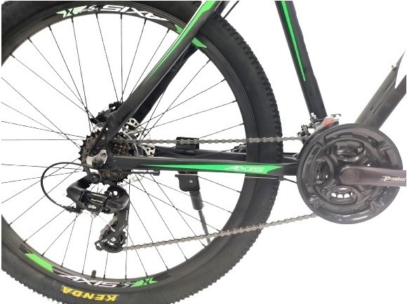 Велосипед Axis MD 27.5 2021 20 черно-зеленый - фото 3 - id-p106007408