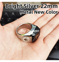 Смарт кольцо-тасбих Zikir Ring IQIBLA ZIKR1-22B (Bright Silver, 22 мм, металл), зикрматик., фото 2