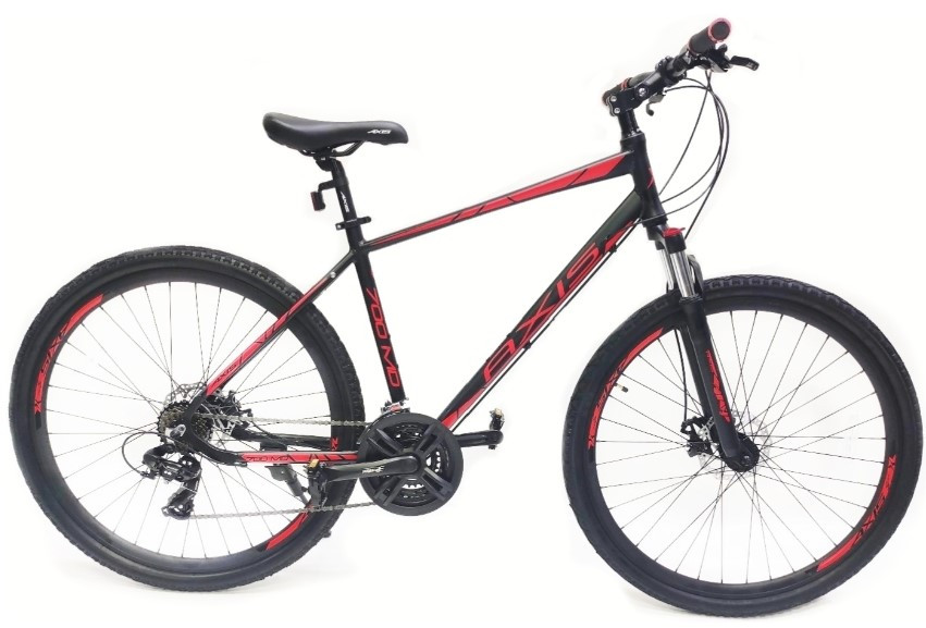 Велосипед Axis 700 MD 28 2021 17 черно-красный - фото 1 - id-p106008715