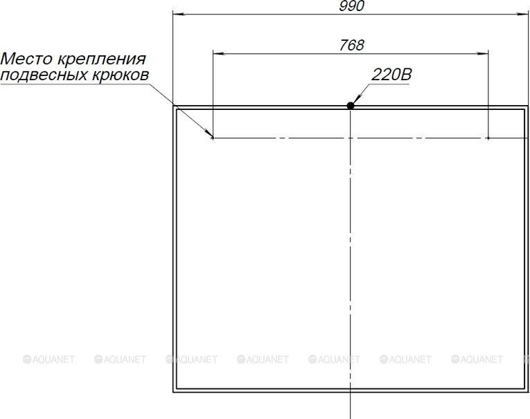 Зеркало Aquanet Nova Lite 100 белый LED - фото 5 - id-p106014293