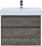 Тумба с раковиной Aquanet Nova Lite 75 дуб рошелье (2 ящика), фото 3