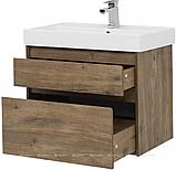 Тумба с раковиной Aquanet Nova Lite 75 дуб рустикальный (2 ящика), фото 5