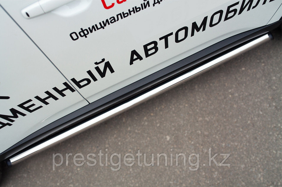 Пороги труба d63 (вариант 2)  Mitsubishi Outlander 2014-15