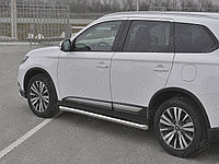 Пороги труба d63 (вариант 1) Mitsubishi Outlander 2018-20