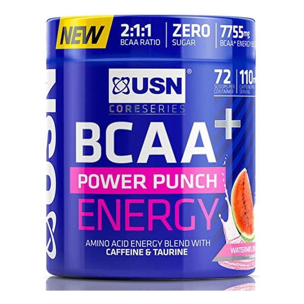 Аминокислоты BCAA + Power Punch ENERGY, 400 g, USN Watermelon - фото 1 - id-p106027059