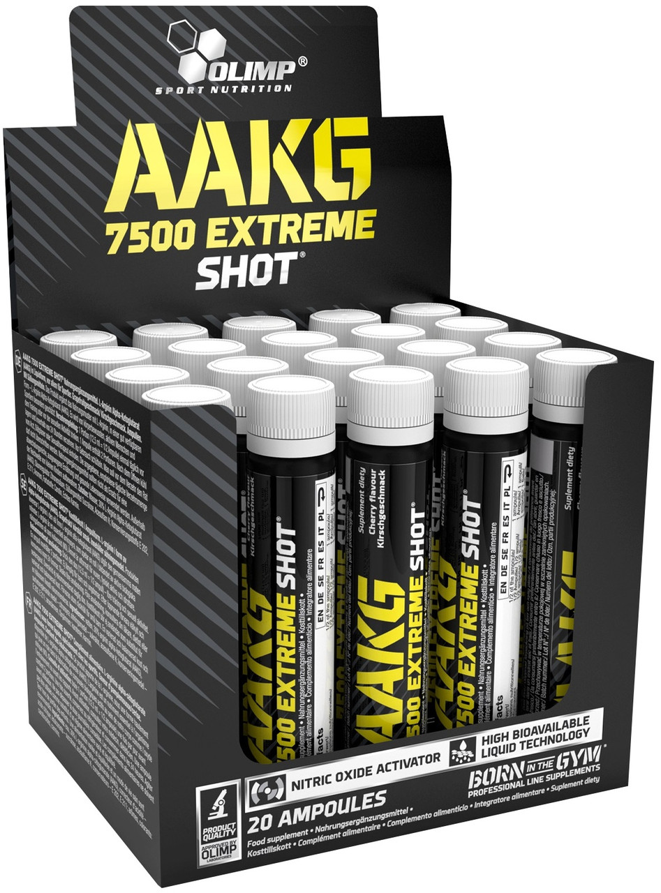 AAKG 7500 extreme shot, 25 ml, Olimp Nutrition Cherry - фото 1 - id-p106027143
