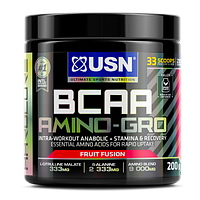 Аминокислоты BCAA Amino-Gro, 200 g, USN Fruit fusion