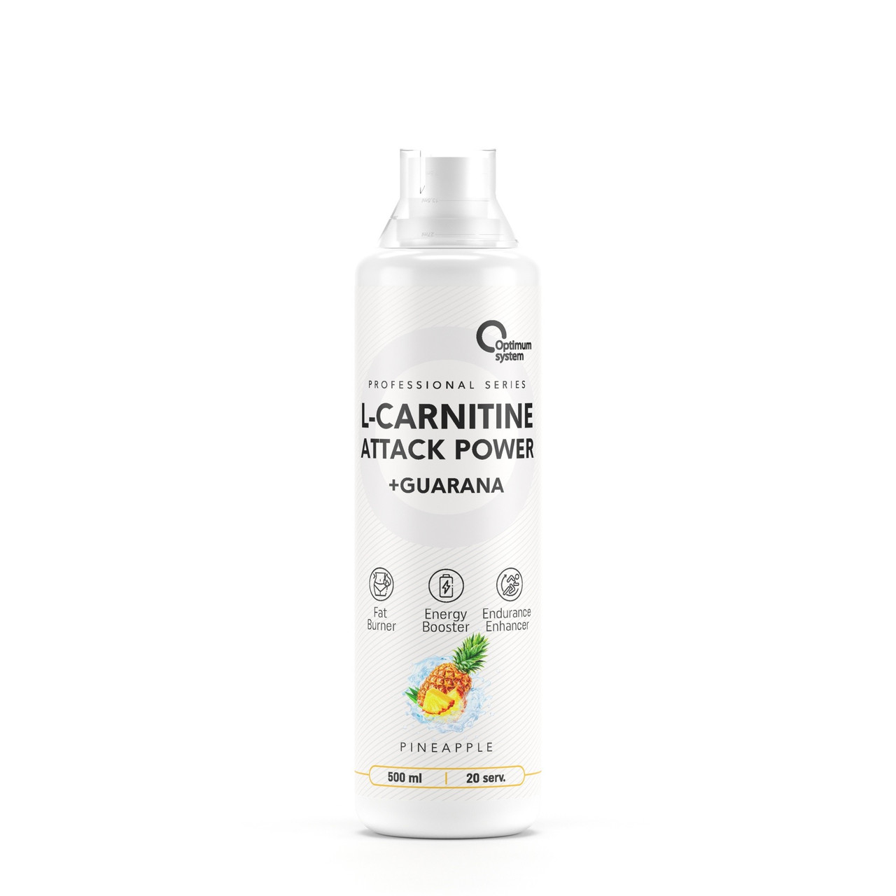 L-Carnitine Attack Power + Guarana, 500 ml, Optimum system Pineapple - фото 1 - id-p106027645