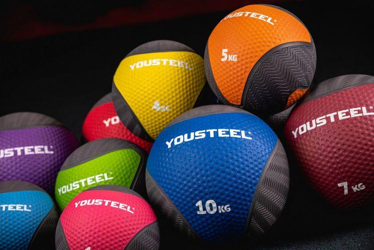 Медицинские резиновые мячи от 1 до 10 кг YouSteel (2 кг) - фото 2 - id-p106028388