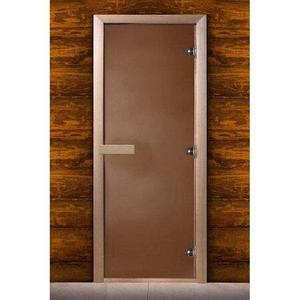 Дверь стеклянная бронза матовая (ольха) 2100х700 (DoorWood)