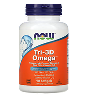 Tri-3D Omega-3, май қышқылдары, 330 ЭПК / 220 ДГК, 90 капсула