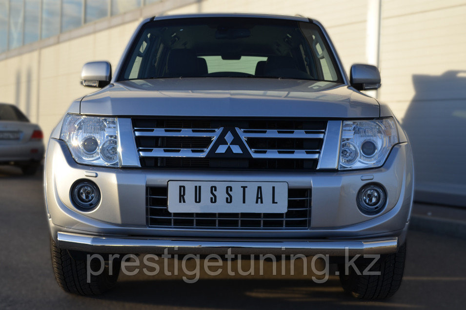 Защита переднего бампера d76 (секции)  Mitsubishi Pajero 2012-22