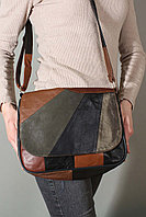 Женская сумка из натуральной кожи темный мультиколор 969CA452