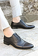 Мужские классические туфли из натуральной кожи Siyah 741MA2012