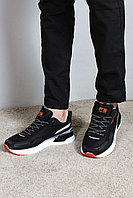 Мужские кроссовки, черный темно серый оранжевый 865MA5036