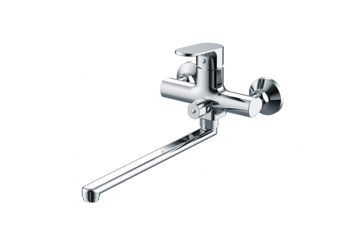 F6105161C-01A BRAVAT PURE Смеситель для ванны с длинным изливом (без аксессуаров) (к/к 6)