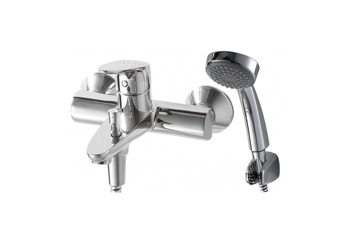 F64898C-B BRAVAT DROP Смеситель для ванны с коротким изливом (к/к 4)