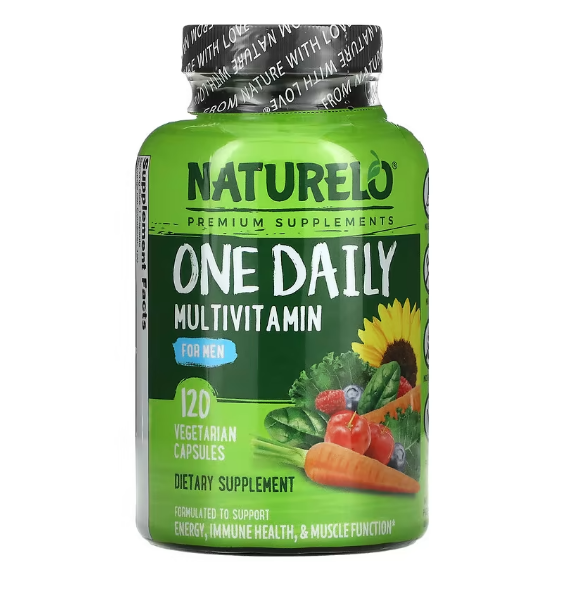 NATURELO, мультивитамины для мужчин, для ежедневного применения, 120 вегетарианских капсул