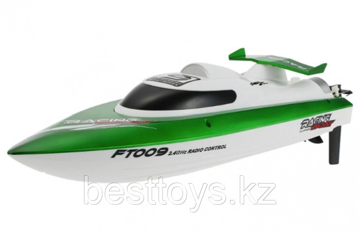Катер Fei Lun радиоуправляемый High Speed Boat FT009,  цвет зеленый