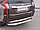 Защита заднего бампера d63 с листом (лист нерж, проф. нерж)(вариант 3) Mitsubishi Pajero Sport 2015-21, фото 2