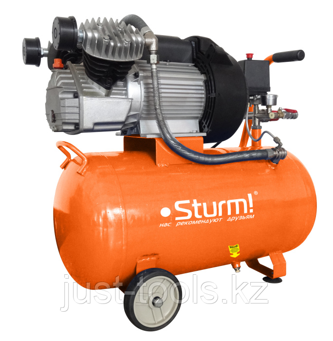 Воздушный компрессор Sturm AC9323, 2400 Вт, 50л, 410л/мин, 8бар, 2850 об/мин, предохр. клапан - фото 1 - id-p106033748