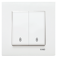 Выключатель проходной 2-х клавишный Viko karre