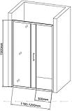 Душевая дверь Aquanet SD-1200A 120, прозрачное стекло, фото 10