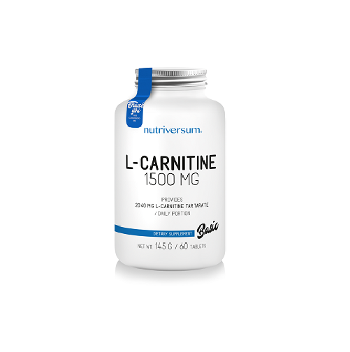 BASIC - L-Carnitine 1500 mg, 60 tab, NUTRIVERSUM - фото 1 - id-p106034682