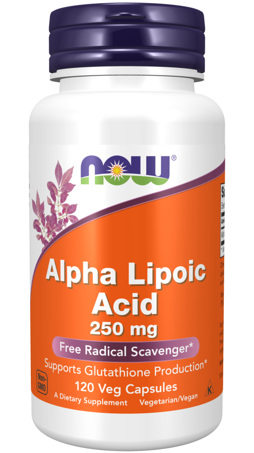 Alpha Lipoic Acid 250 mg, 120 veg.caps, NOW - фото 1 - id-p77741106