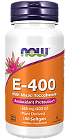 E-400 with Mixed Tocopherols, 100 softgels, NOW
