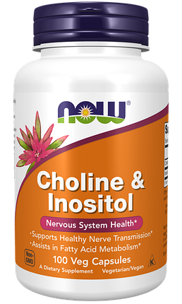 Choline&Inositol, 100 veg.caps, NOW, фото 1