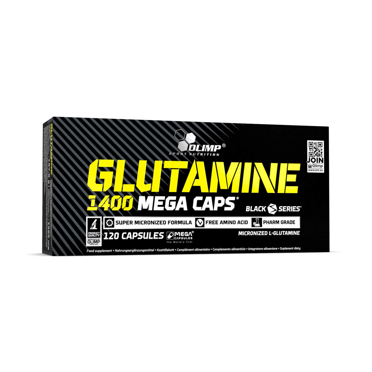 Glutamine 1400 mega caps, 120 caps, Olimp Nutrition - фото 1 - id-p77741999
