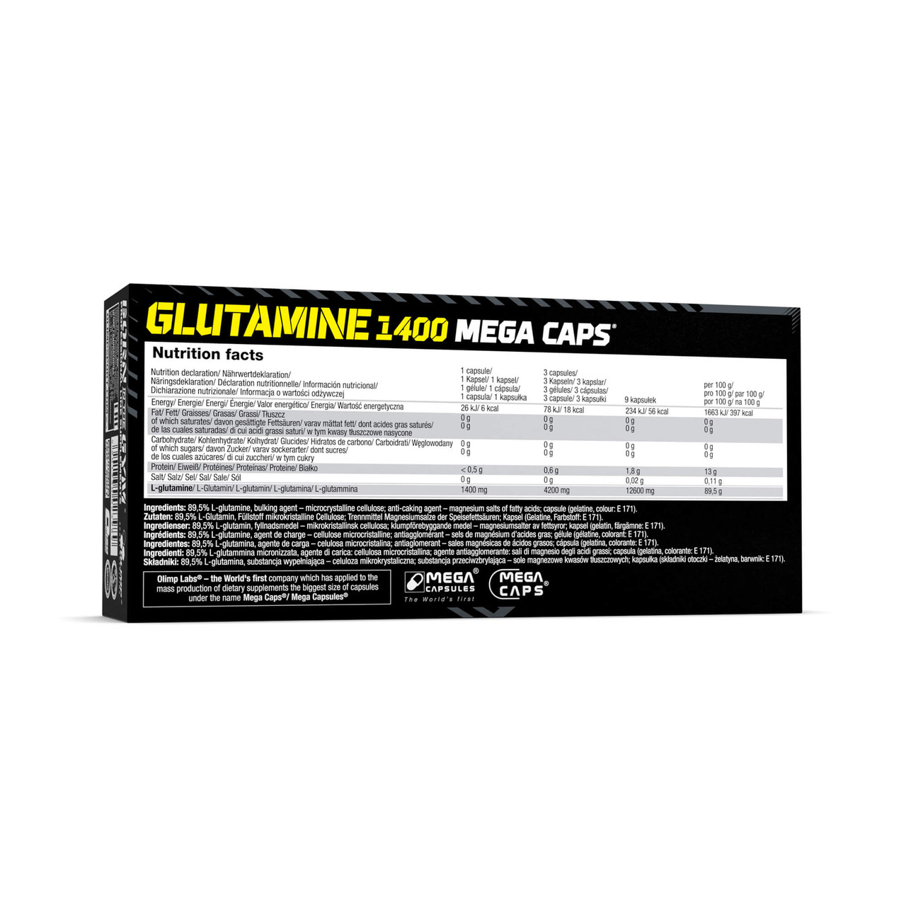 Glutamine 1400 mega caps, 120 caps, Olimp Nutrition - фото 2 - id-p77741999