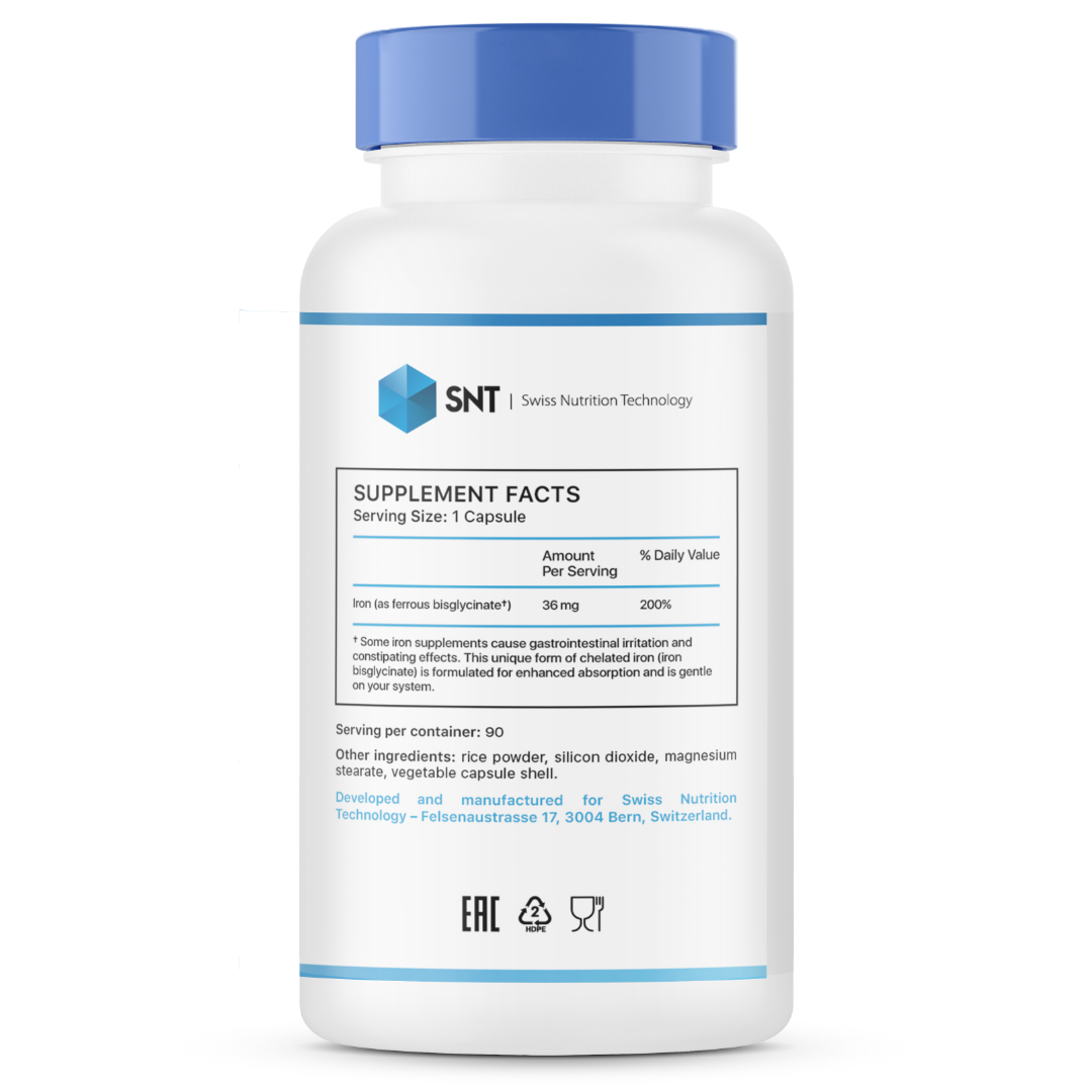 Iron 36 mg, 90 capsules, SNT - фото 2 - id-p96302889