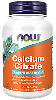Calcium Citrate+Minerals&Vitamin D-2, 100 tabs, NOW