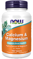 Calcium & Magnesium, 100 tabs, NOW