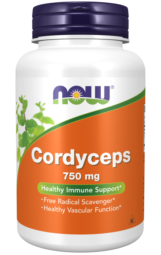Cordyceps 750 mg, 90 veg.caps, NOW - фото 1 - id-p96303146