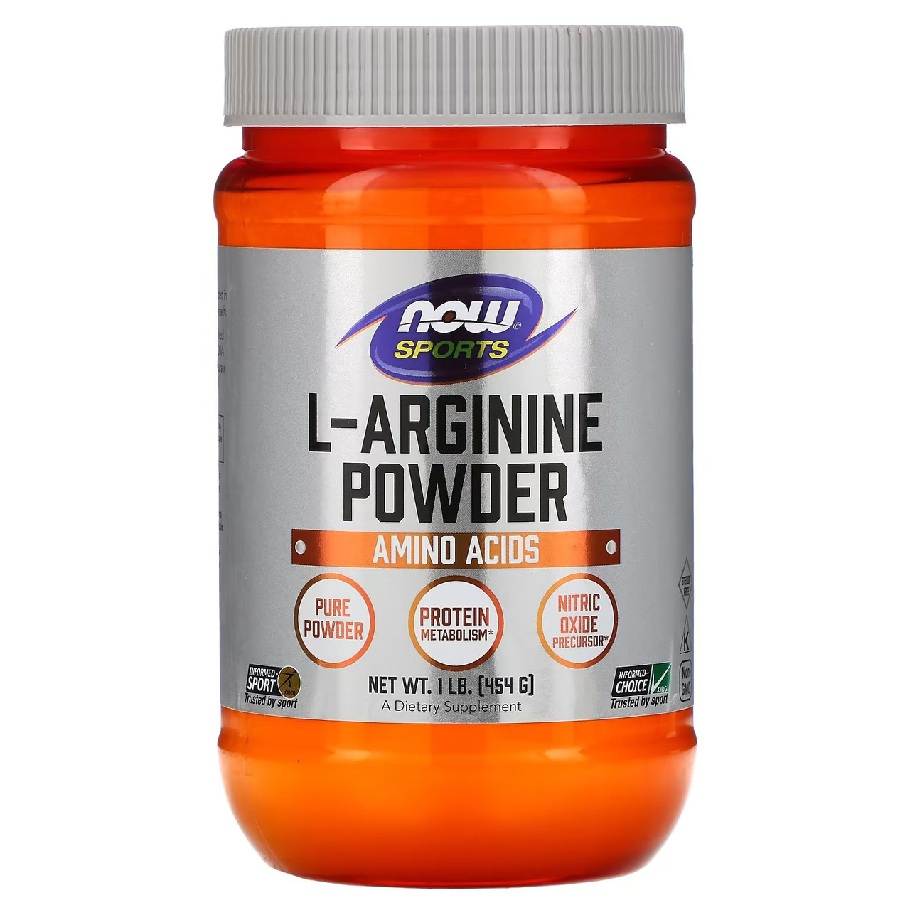 БАД L-Arginine Powder 454 g, NOW - фото 1 - id-p106035393