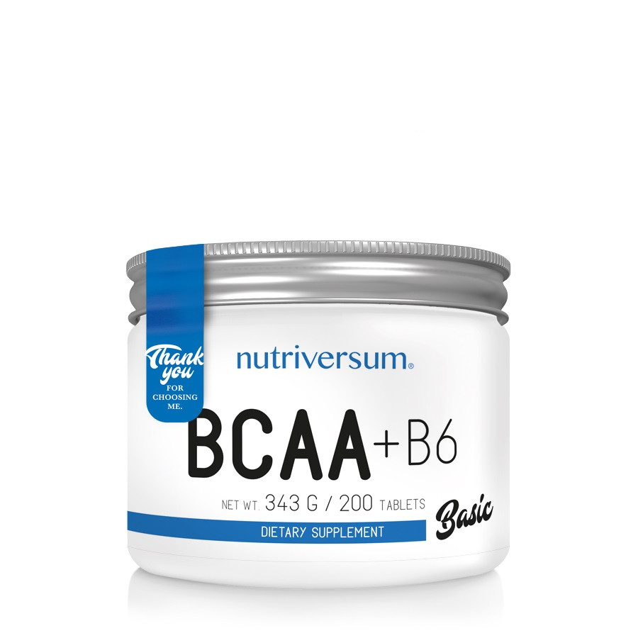 BASIC - BCAA+B6, 200 tab, NUTRIVERSUM - фото 1 - id-p77742997