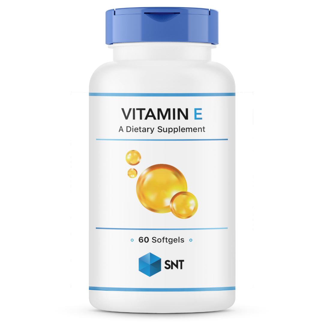 Vitamin E 200 iu, 60 softgels, SNT - фото 1 - id-p106034861