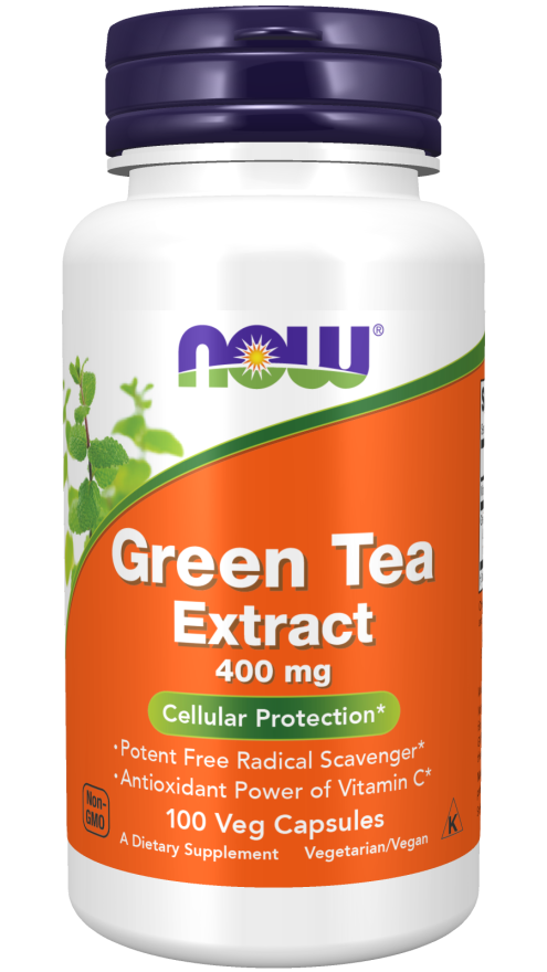 Green Tea Extract 400 mg, 100 veg.caps, NOW - фото 1 - id-p106035084