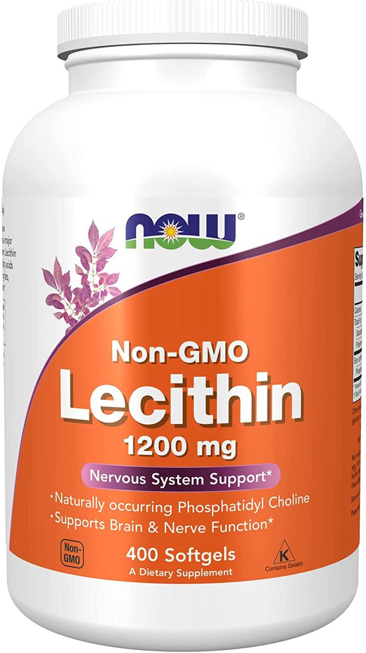 Lecithin 1200 mg, 400 softgels, NOW - фото 1 - id-p106035113