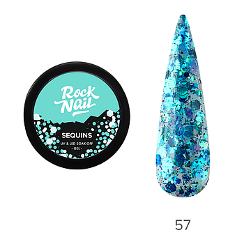 Гель-краска RockNail Sequins #57