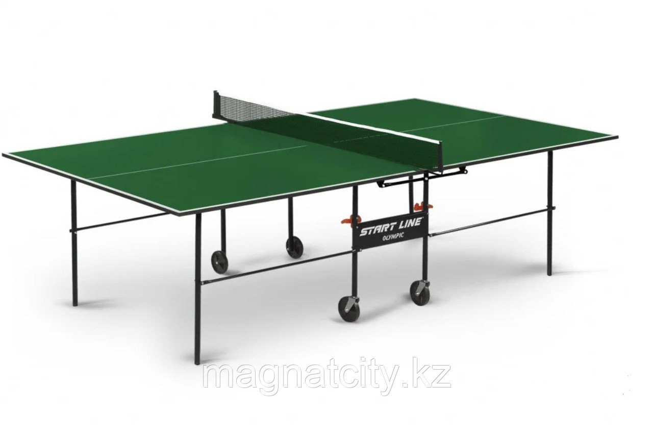 Теннисный стол Start Line Olympic GREEN с сеткой - фото 1 - id-p106036053