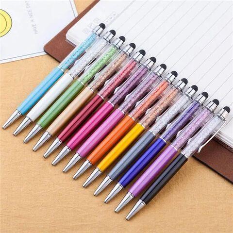 Ручка-стилус шариковая со стразами для сенсорного экрана Cristal Touchscreen Pen (Розовый) - фото 2 - id-p106043941